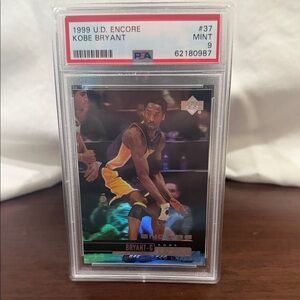 1999 U.D. Encore Kobe Bryant Card - PSA MINT 9